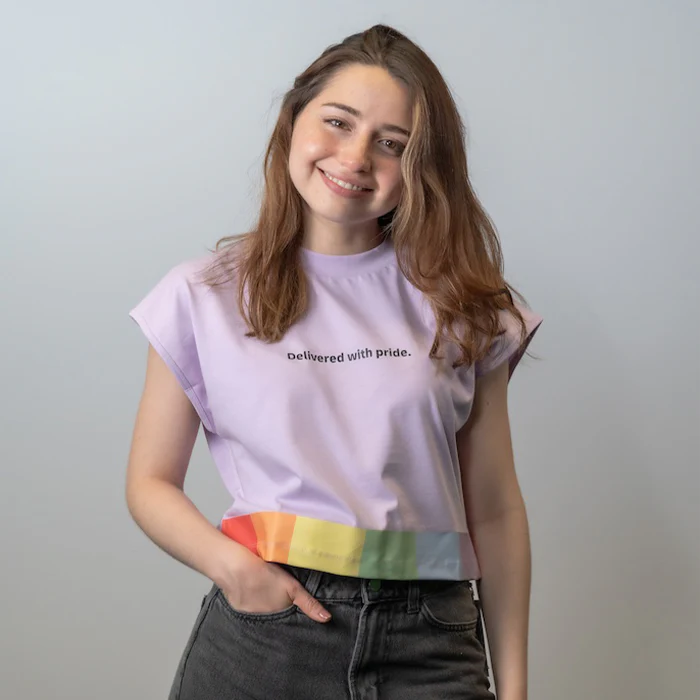 Crop Top, pastellviolett