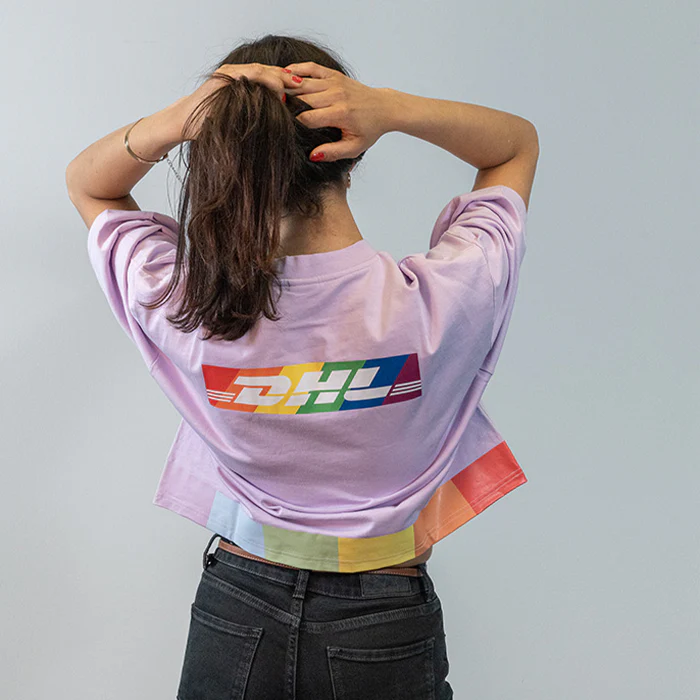 Oversized Cropped T-Shirt, pastellviolett - Image 3