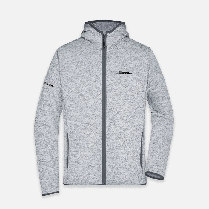 Strickfleece-Kapuzenjacke, Herren